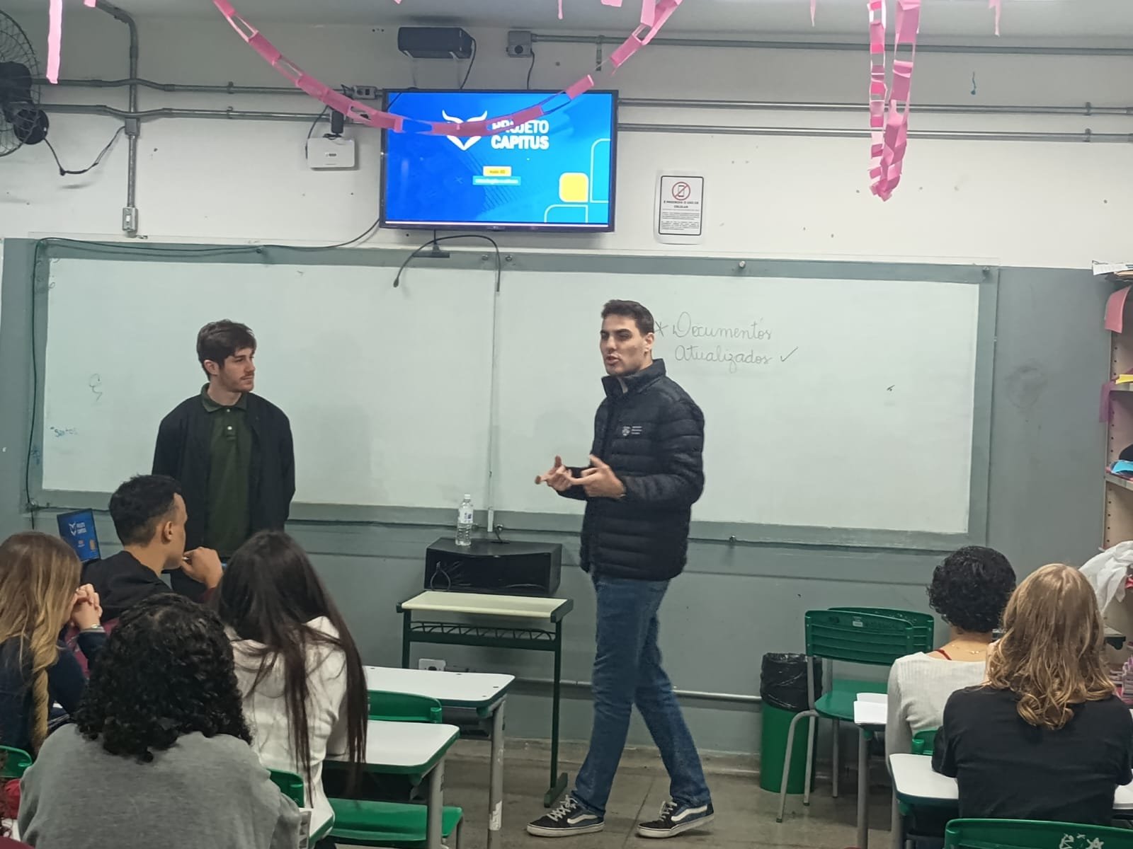 Aula expositiva real do Projeto Capitus