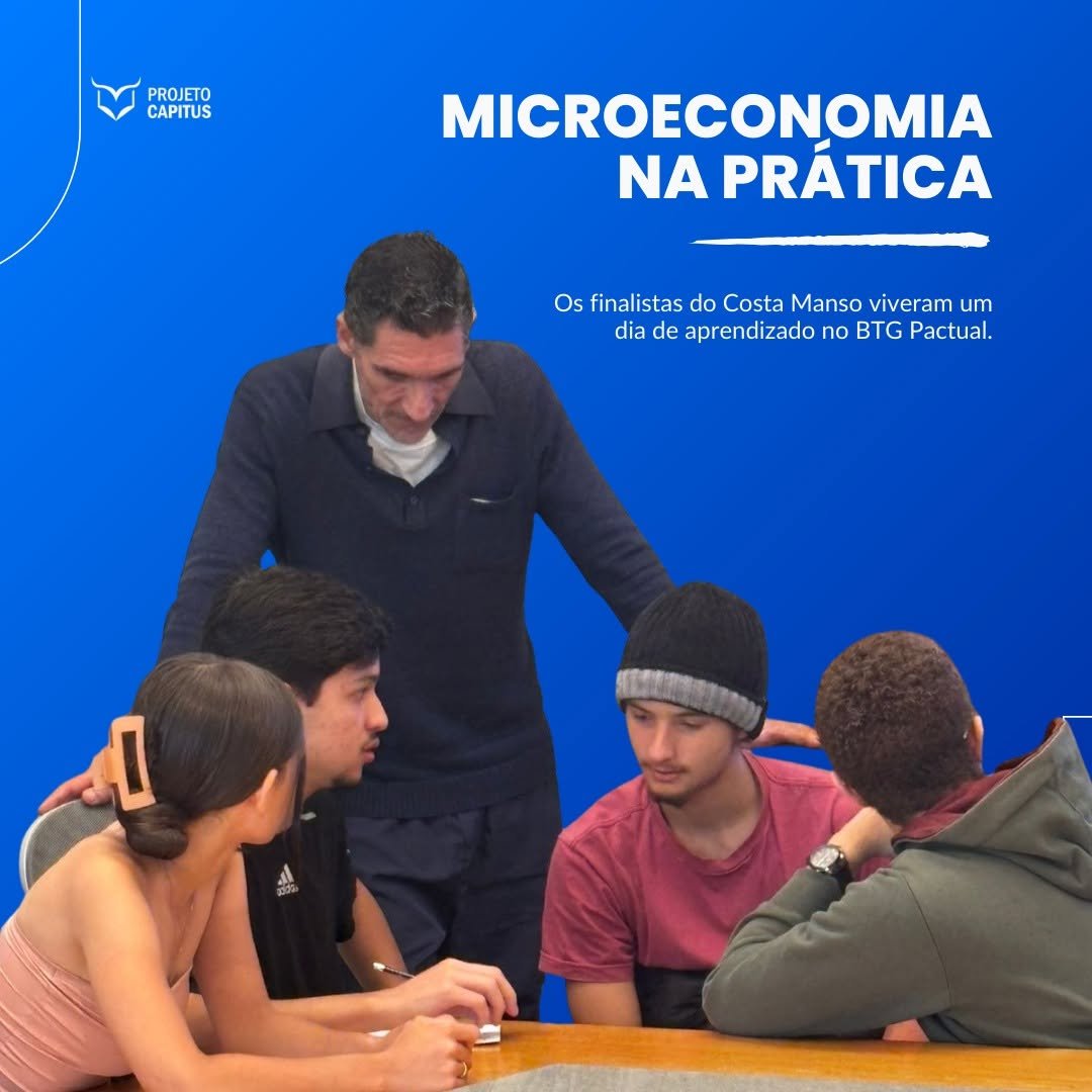 Alunos finalistas do Projeto Capitus recebidos no BTG Pactual